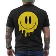 Melting Yellow Smile Happy Melted Dripping Face Men's T-shirt Back Print