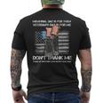 Memorial Day Is For Them Veteran's Day Is For Me Usa Flag Men's T-shirt Back Print