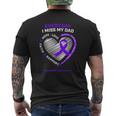 In Memory Dad Purple Alzheimer's Awareness Mens Back Print T-shirt