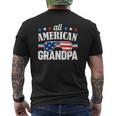 Mens All American Grandpa 4Th Of July Usa Family Matching Outfit Mens Back Print T-shirt