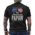Mens All American Papaw 4Th Of Julyfathers Day Papaw Mens Back Print T-shirt