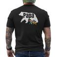 Mens Bear With Cub Cool Autism Awareness Papa Dad Mens Back Print T-shirt