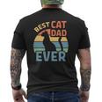 Mens Best Cat Dad Ever Mens Back Print T-shirt