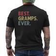 Mens Best Gramps Ever For Grandpa Grandfather From Grandkids Mens Back Print T-shirt
