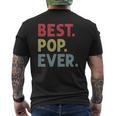 Mens Best Pop Ever For Grandpa Or Dad Mens Back Print T-shirt
