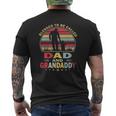 Mens Blessed To Be Called Dad And Grandaddy Vintage Father's Day Mens Back Print T-shirt