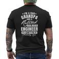 Mens Dad Grandpa And A Retired Railroad Engineer Father's Day Mens Back Print T-shirt