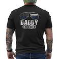 Mens Daddy On Duty Baby Dad American Flag Police Officer Mens Back Print T-shirt