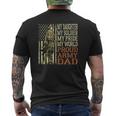 Mens My Daughter My Soldier Hero Proud Army Dad Military Father Mens Back Print T-shirt