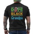 Mens Dope Black Grandpa African American Melanin Father's Day Mens Back Print T-shirt