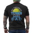 Mens My Favorite Tennis Player Calls Me Dad Usa Father's Day Mens Back Print T-shirt
