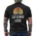Mens Leaf Blowing Legend Lawn Grass Cutting Dad Gif Mens Back Print T-shirt