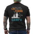 Mens More Than Love Fishing Gampa Special Grandpa Mens Back Print T-shirt