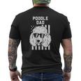 Mens Poodle Dad Us Flag Cool Patriotic Dog Lover Owner Men Mens Back Print T-shirt