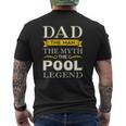 Mens Pool Shark Dad For Billiards Dads Mens Back Print T-shirt