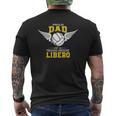 Mens Proud Dad Of A Freaking Awesome Libero Volleyball Father Premium Mens Back Print T-shirt