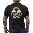 Mens Proud Dad Gay Pride Month Rainbow Lgbt Parent Father's Day Mens Back Print T-shirt