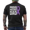 Mens Proud Preemie Dad Nicu Premature Birth Prematurity Awareness Mens Back Print T-shirt
