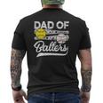 Mens Retro Vintage Father's Day Dad Softball Baseball Lover Mens Back Print T-shirt