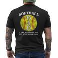Mens Softball Dad Like A Baseball But With Bigger Balls Mens Back Print T-shirt