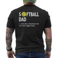 Mens Softball Dad Just Like A Baseball Dad Father's Day Mens Back Print T-shirt