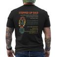 Mens Stepped Up Dad One Who Made The Choice To Love Fathers Day Mens Back Print T-shirt