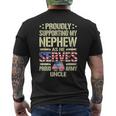 Mens Supporting My Nephew As He Serves Proud Army Uncle Mens Back Print T-shirt