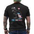 Mens Trans Free Dad Hugs Dinosaur Rex Daddy Transgender Pride Mens Back Print T-shirt