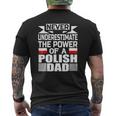 Mens Never Underestimate The Power Of A Polish Dad Mens Back Print T-shirt