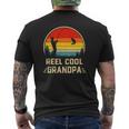 Mens Vintage Reel Cool Grandpa Fish Fishing Father's Day Mens Back Print T-shirt