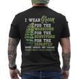 Mental Health Awareness Matters Support I Wear Green Warrior Men's T-shirt Back Print