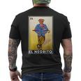 Mexican Lottery Cards Lotto Mexicana Bingo Loto El Negrito Men's T-shirt Back Print