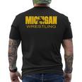 Michigan Wrestling Freestyle Wrestler Mi The Wolverine State Men's T-shirt Back Print