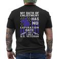 Military Us Veterans Oath Of Enlistment Mens Back Print T-shirt