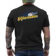 Milwaukee Baseball Vintage City Skyline Retro Baseball Lover Men's T-shirt Back Print