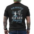 Mir Reichts Ich Geh Angeln Fischer Angler Angel T-Shirt mit Rückendruck