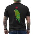 Mit Papagei Und Herz Colourful Parrot Motif T-Shirt mit Rückendruck