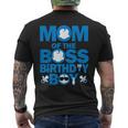 Mom And Dad Of The Boss Birthday Boy Baby Family Party Decor Men's T-shirt Back Print