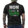 Mom Of The Lucky One Birthday Family St Patrick's Day Men's T-shirt Back Print