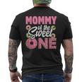 Mommy Of The Sweet One Birthday 1St B-Day Donut One Party Men's T-shirt Back Print
