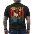 Monkey Dad Like A Regular Dad But Cooler Father's Day Men's T-shirt Back Print