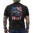 Monster Truck 4Th Of July Boys American Flag Usa Men's T-shirt Back Print