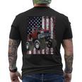 Monster Truck American Flag Racing Usa Boys Jam Men's T-shirt Back Print