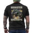 Monster Truck Are My Jam Monster Truck Grandpa Men's T-shirt Back Print
