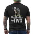 Moo Moo I'm Two 2Nd Birthday Cute Cow Sounds Toddler Men's T-shirt Back Print