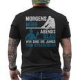 Morgen Müde Abends Blau - Jungen vom Straßenbau Kurzärmliges Herren-T-Kurzärmliges Herren-T-Shirt, Deutsch