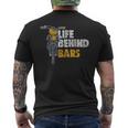 Motocross Life Behind Dirt Bike Bars Dirt Bike Men's T-shirt Back Print