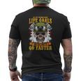 Motorcycle Life Goals Go Faster Biker Motorcycles Men Dad Mens Back Print T-shirt