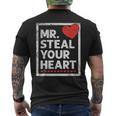 Mr Steal Your Heart Valentines Day Love Boys Men's T-shirt Back Print