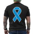 National Foster Care Month Blue Ribbon In Corner Men's T-shirt Back Print